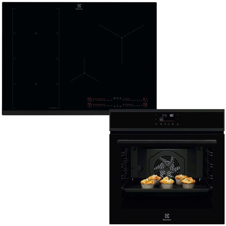 Erillisuunin ja induktiotason setti Electrolux COPP22B-HOX860MF, 78cm, musta