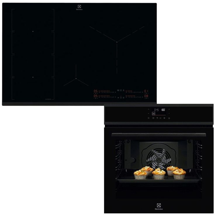 Erillisuunin ja induktiotason setti Electrolux COPP22B-HOB860BSC, 77cm, musta