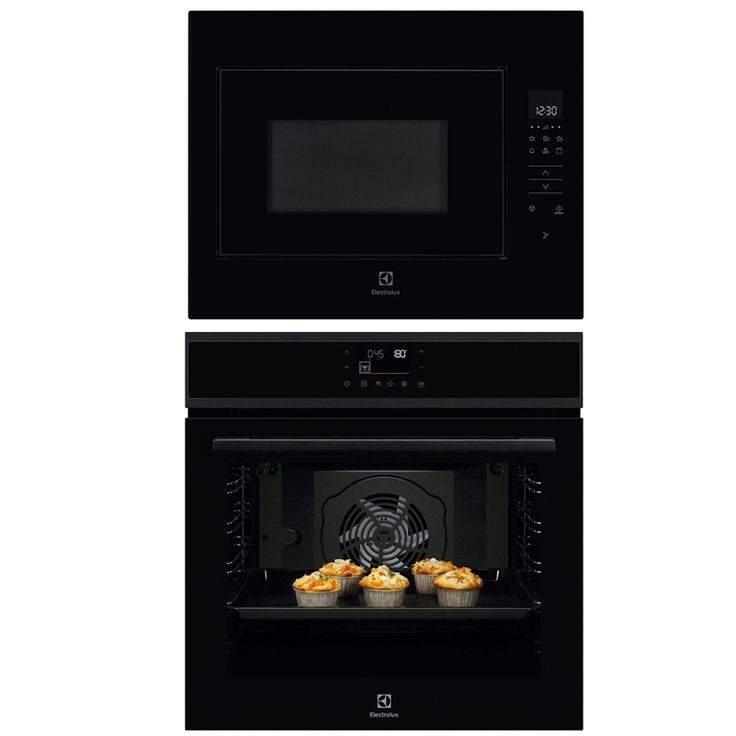Erillisuunin ja mikroaaltouunin setti Electrolux COPP22B-KMFD264NB, musta