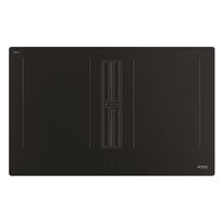 Induktiotaso Smeg HOBD382N2 integroidulla liesituulettimella, 83cm, mattamusta