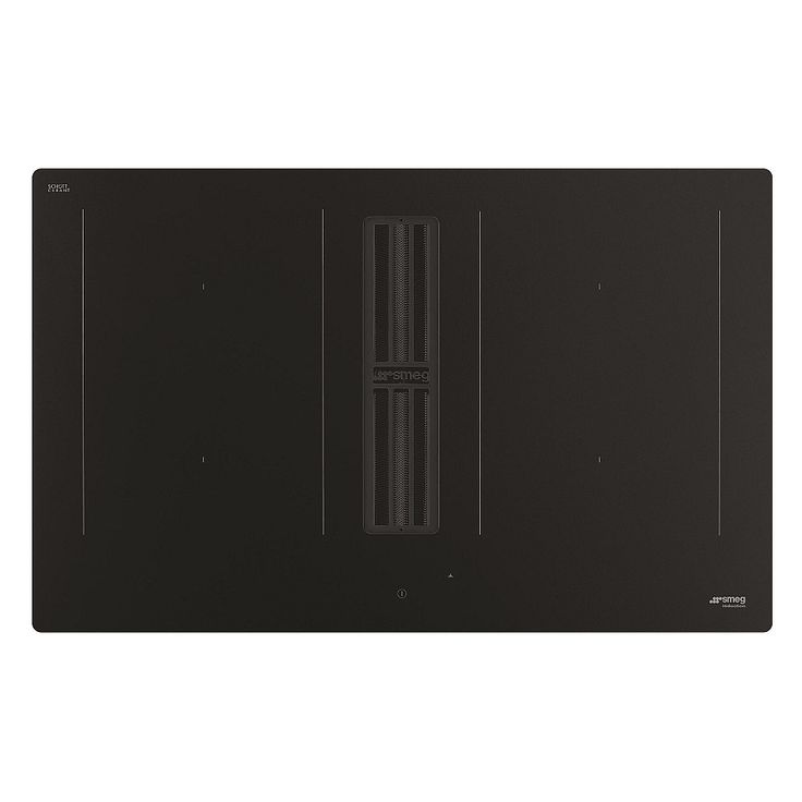 Induktiotaso Smeg HOBD382N2 integroidulla liesituulettimella, 83cm, mattamusta