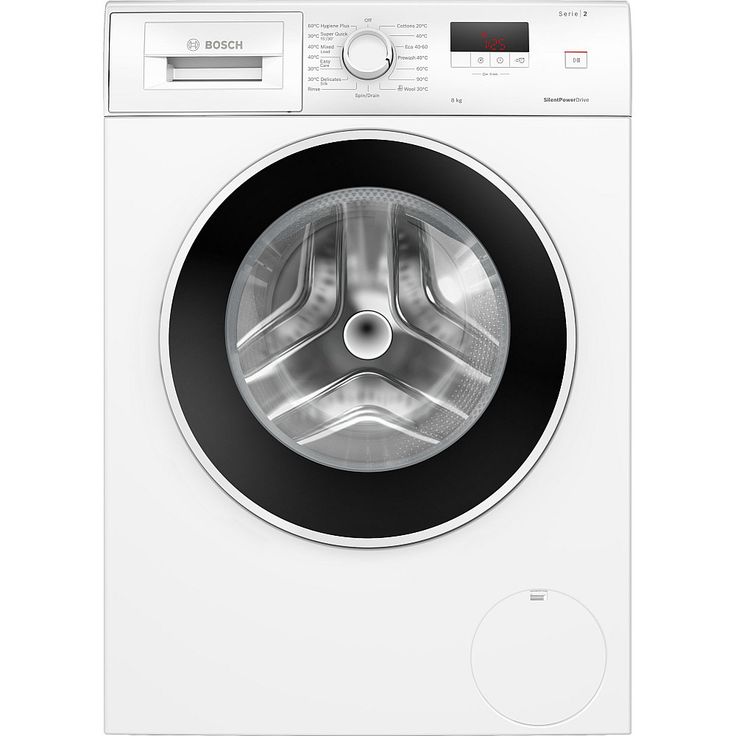 Edestä täytettävä pyykinpesukone Bosch Serie 2 WGE03400SN, 1400rpm, 8kg, valkoinen