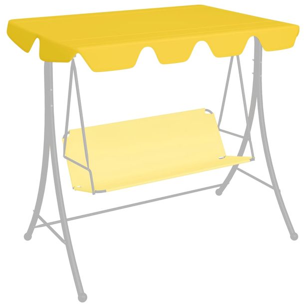 Vaihtokatos puutarhakeinuun keltainen 226x186 cm 270 g neliömetri