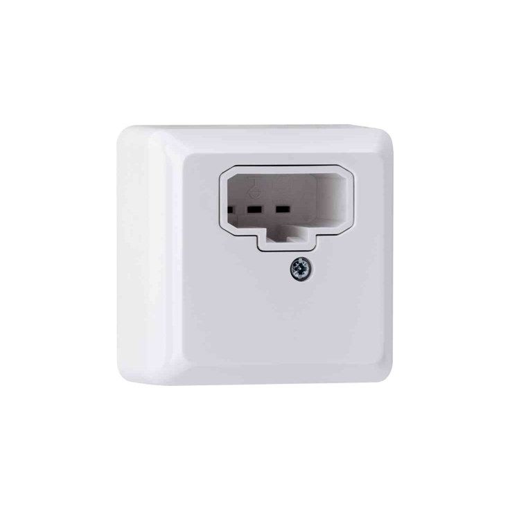 Valaisinpistorasia Gelia Connect 2 Home DCL 6A pinta asennus seinä katto valkoinen