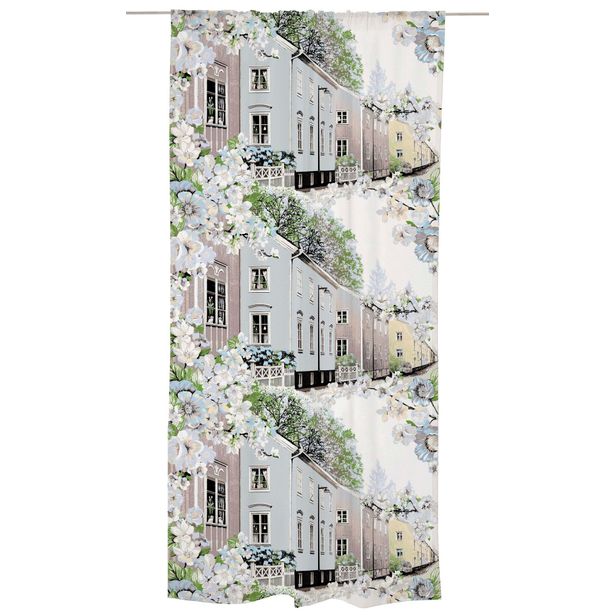 Sivuverho Vallila Kotikulmat, 140x250cm, sininen