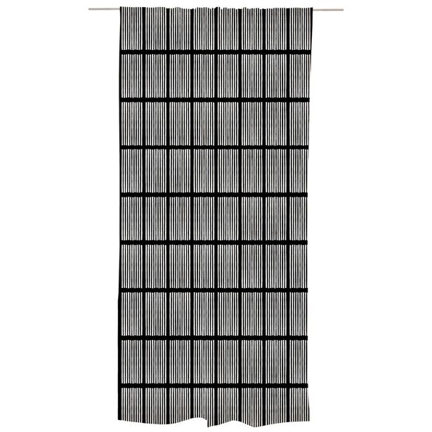 Sivuverho Vallila Saga, 140x250cm, musta