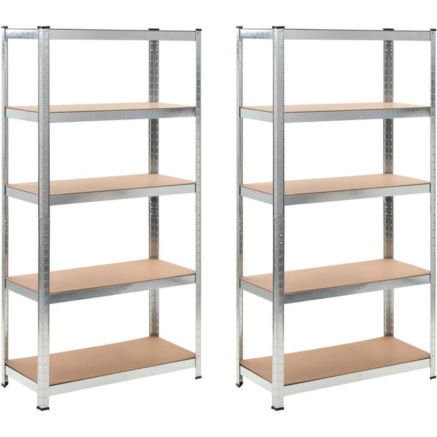 Varastohyllyt 2 kpl 90x40x180 cm MDF