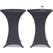 Venyvä pöydänsuoja 2 kpl 70 cm antrasiitti