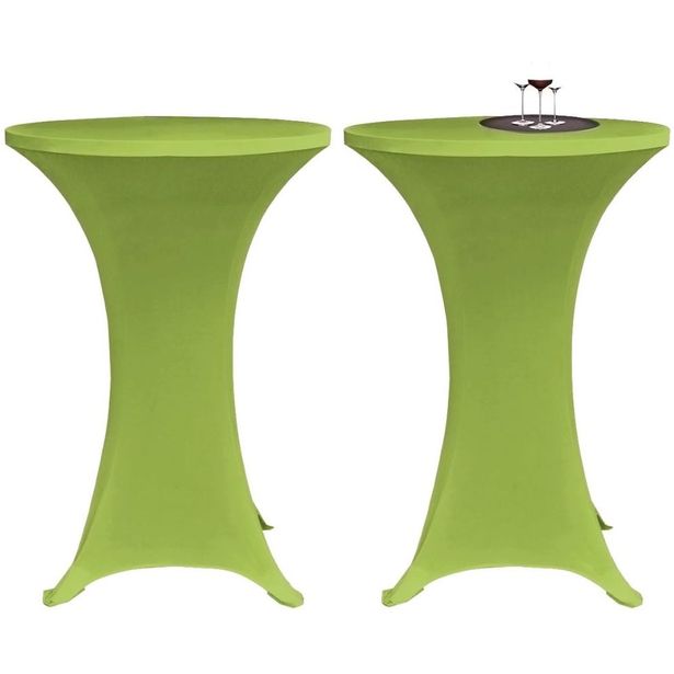 Venyvä pöydänsuoja 2 kpl 70 cm vihreä_1