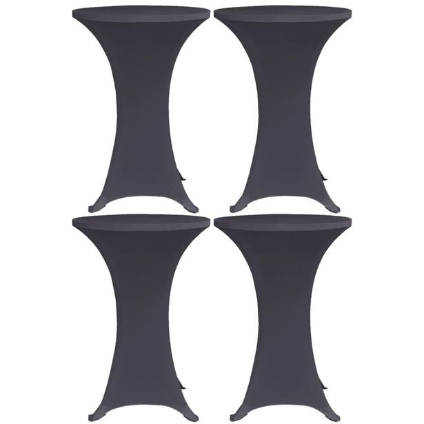 Venyvä pöydänsuoja 4 kpl 70 cm antrasiitti_1