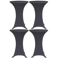 Venyvä pöydänsuoja 4 kpl 80 cm antrasiitti