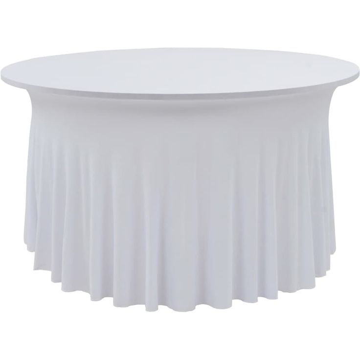 Venyvät pöytäliinat 2 kpl helmalla 150 x 74 cm valkoinen_1