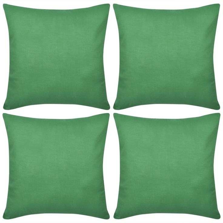 Vihreä tyynynpäällinen puuvilla 4kpl 40 x 40 cm_1