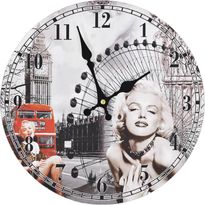 Vintagetyylinen seinäkello marilyn monroe 30 cm