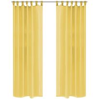 Voileeverhot 2 kpl 140x175 cm keltainen