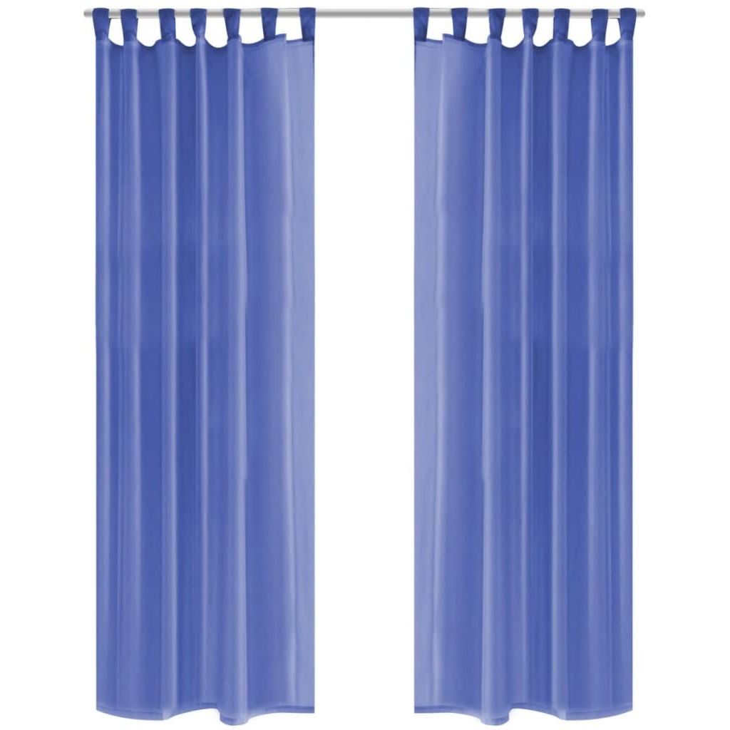 Voileeverhot 2 kpl 140x175 cm syvänsininen