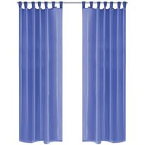Voileeverhot 2 kpl 140x175 cm syvänsininen
