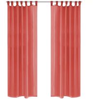 Voileeverhot 2 kpl 140x225 cm punainen
