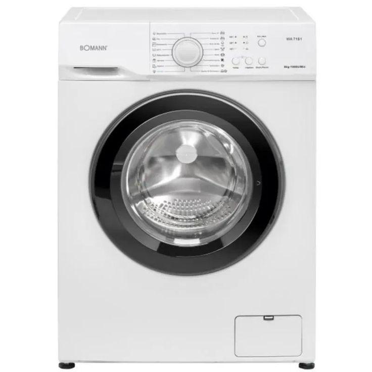 Edestä täytettävä pyykinpesukone Bomann WA7161,60cm, 6kg, 1000rpm, valkoinen