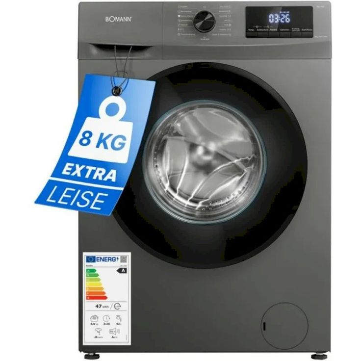 Edestä täytettävä pesukone Bomann WA7185T, 1400rmp, 8kg