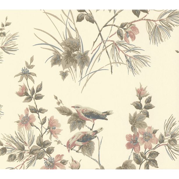 Tapetti 1838 Wallcoverings Rosemore, beige, 0,52x10,05m