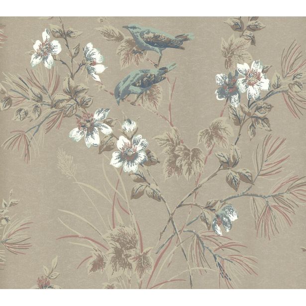 Tapetti 1838 Wallcoverings Rosemore, ruskea, 0,52x10,05m