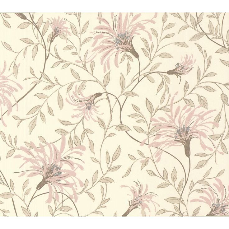 Tapetti 1838 Wallcoverings Fairhaven, beige/vaaleanpunainen, 0,52x10,05m