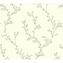 Tapetti 1838 Wallcoverings Milton, valkoinen/hopea, 0,52x10,05m