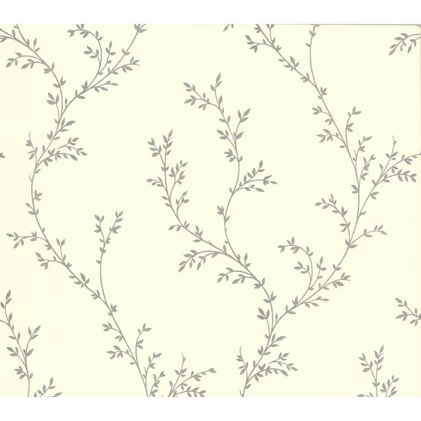 Tapetti 1838 Wallcoverings Milton, valkoinen/hopea, 0,52x10,05m