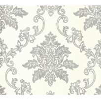 Tapetti 1838 Wallcoverings Hampton, beige/hopea, 0,52x10,05m