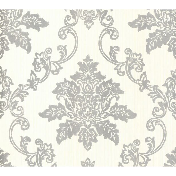 Tapetti 1838 Wallcoverings Hampton, beige/hopea, 0,52x10,05m