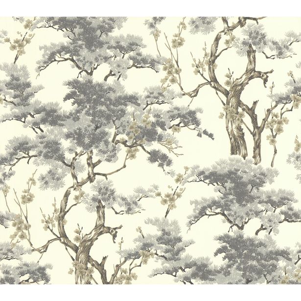 Tapetti 1838 Wallcoverings Harewood, valkoinen, 0,52x10,05m