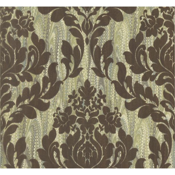 Tapetti 1838 Wallcoverings Faversham, vihreä/ruskea, 0,52x10,05m
