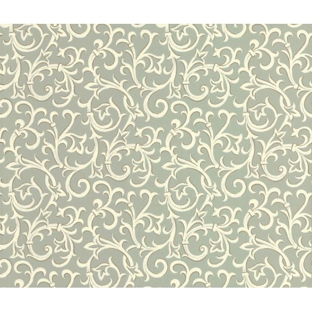 Tapetti 1838 Wallcoverings Brodsworth, sinivihreä, 0,52x10,05m