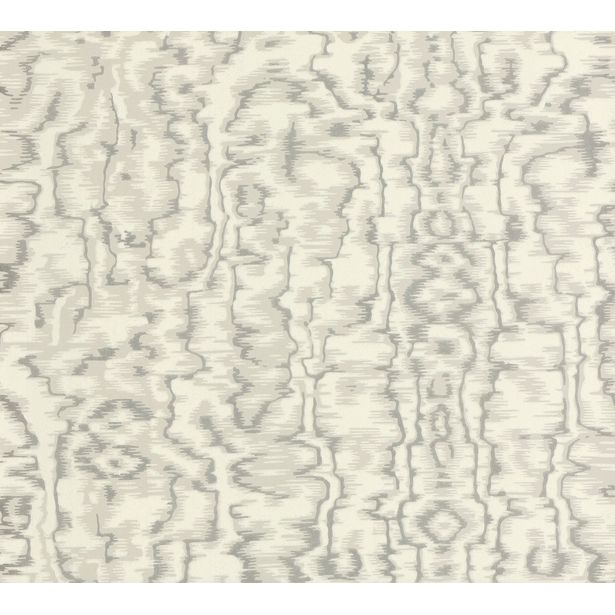 Tapetti 1838 Wallcoverings Avington, harmaa/hopea, 0,52x10,05m