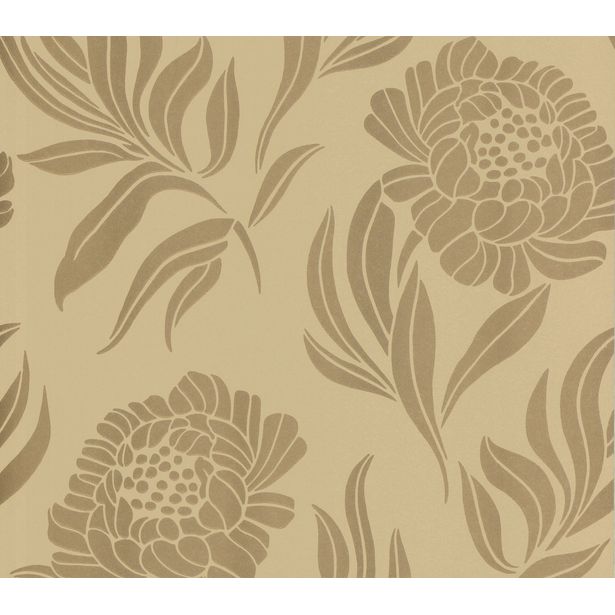 Tapetti 1838 Wallcoverings Chatsworth, kulta, 0,52x10,05m