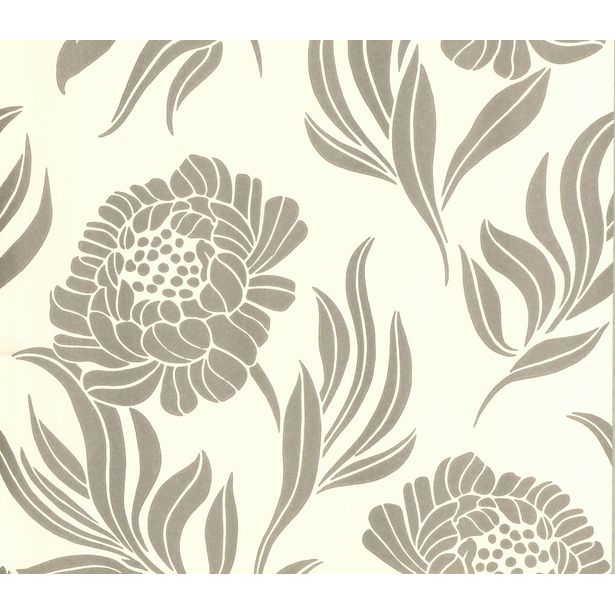 Tapetti 1838 Wallcoverings Chatsworth, valkoinen, 0,52x10,05m