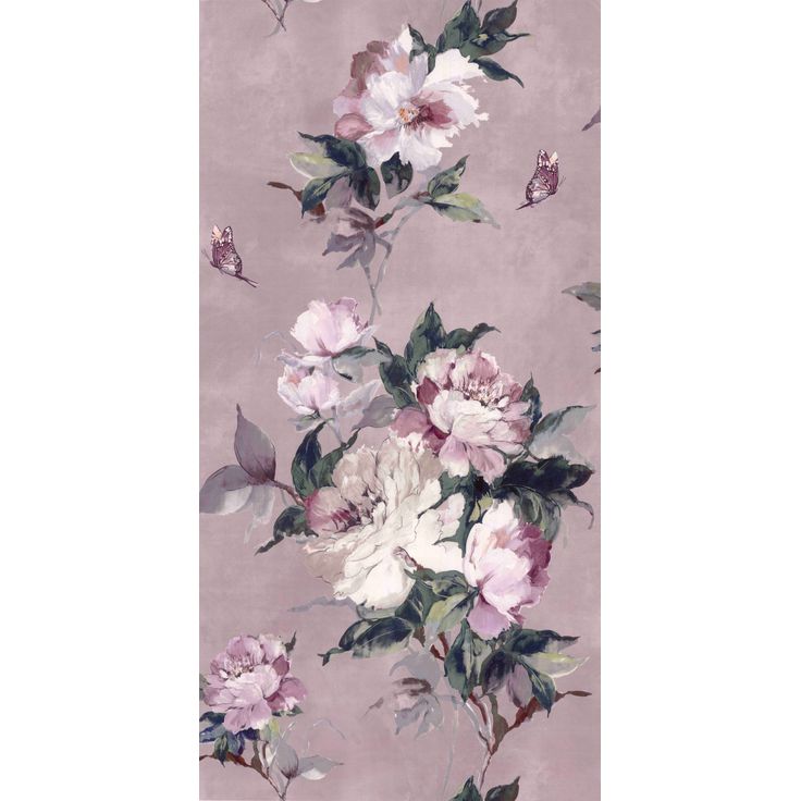 Tapetti 1838 Wallcoverings Madama Butterfly, vaaleanpunainen, 0,52x10,05m