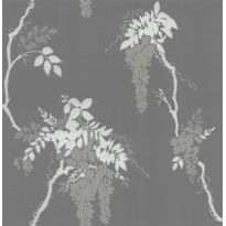 Tapetti 1838 Wallcoverings Leonora, harmaa, 0,52x10,05m