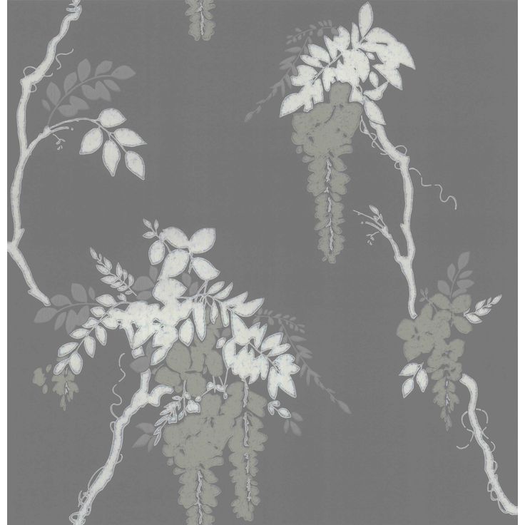 Tapetti 1838 Wallcoverings Leonora, harmaa, 0,52x10,05m