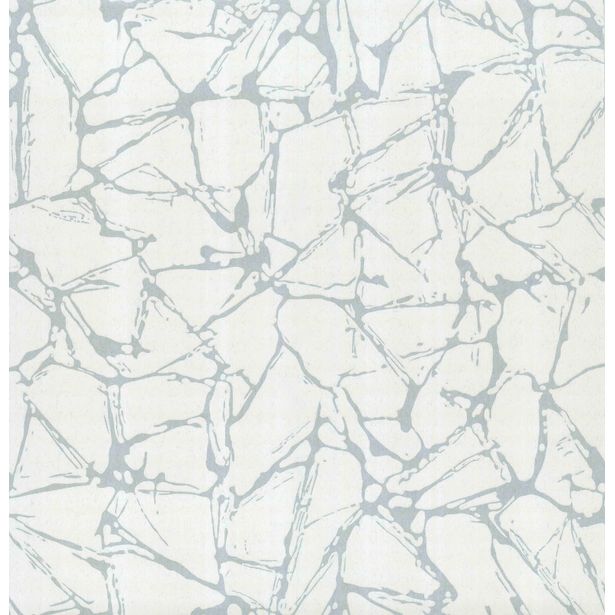 Tapetti 1838 Wallcoverings Glaze, hopea/valkoinen, 0,52x10,05m