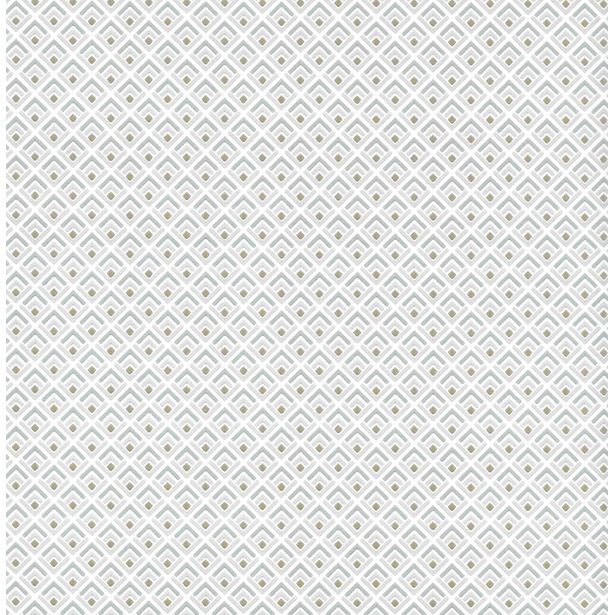 Tapetti 1838 Wallcoverings Gio, hopea, 0,52x10,05m