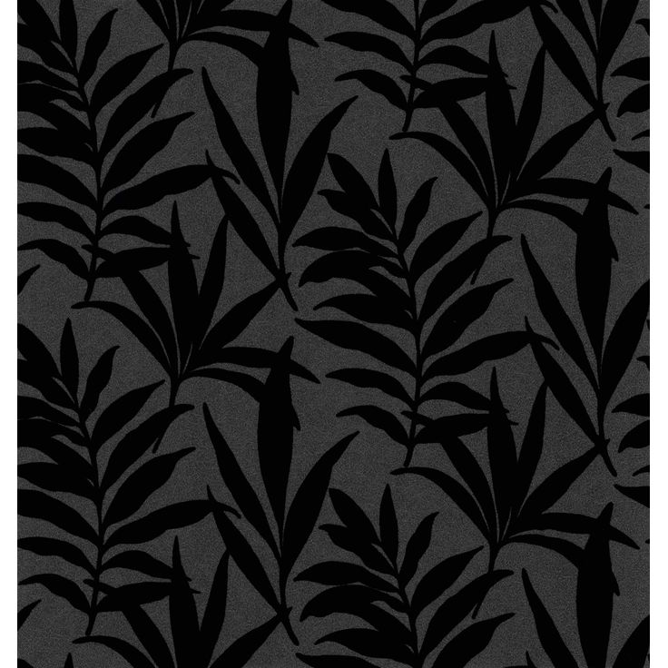 Tapetti 1838 Wallcoverings Verdi Flock, musta, 0,52x10,05m