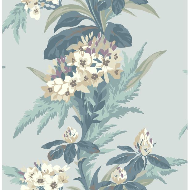 Tapetti 1838 Wallcoverings Aurora, turkoosi, 0,52x10,05m