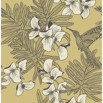 Tapetti 1838 Wallcoverings Hummingbird, keltainen, 0,52x10,05m