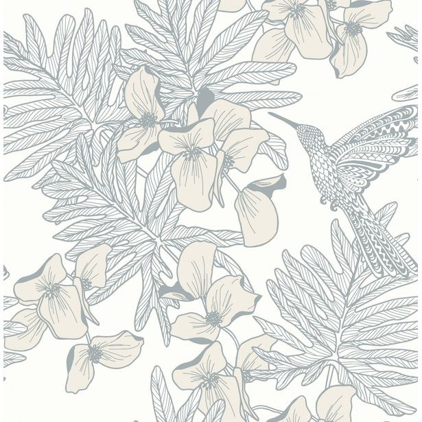 Tapetti 1838 Wallcoverings Hummingbird, vaalea, 0,52x10,05m