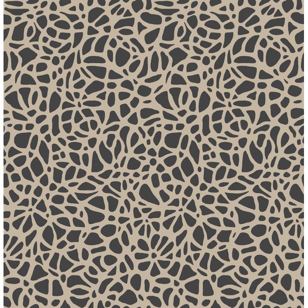 Tapetti 1838 Wallcoverings Pebble flock, ruskea, 0,52x10,05m