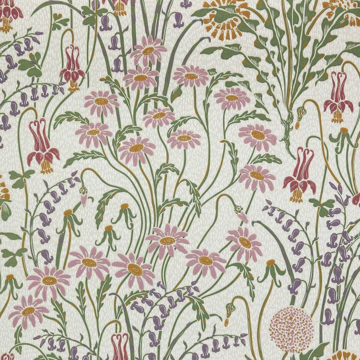 Tapetti 1838 Wallcoverings Flower Meadow, 0.52x10.05m, non-woven