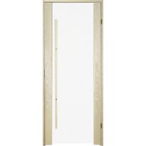 Saunan ovi Prosauna Sarastus, 7x19, kirkas lasi, haapa