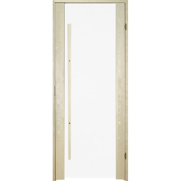 Saunan ovi Prosauna Sarastus, 7x19, kirkas lasi, haapa